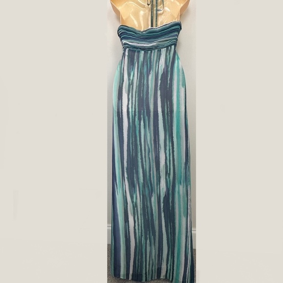 LC Lauren Conrad Teal and Navy Maxi Dress - Picture 2 of 8